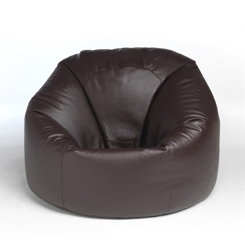 Ophelia Co Faux Leather Oversized Bean Bag Chair Wayfair Co Uk   Faux Leather Oversized Bean Bag Chair 